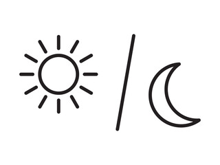 Outline moon and sun icon