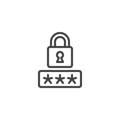 Password Lock line icon