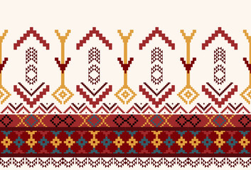 embroidery abstract Traditional geometric ethnic fabric pattern ornate elements with ethnic patterns design for textiles, rugs, clothing, sarong, scarf, batik, wrap, embroidery, print, curtain, carpet