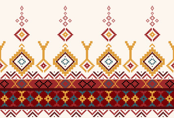 embroidery abstract Traditional geometric ethnic fabric pattern ornate elements with ethnic patterns design for textiles, rugs, clothing, sarong, scarf, batik, wrap, embroidery, print, curtain, carpet