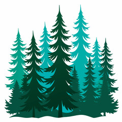 Obraz premium pattern with fir trees