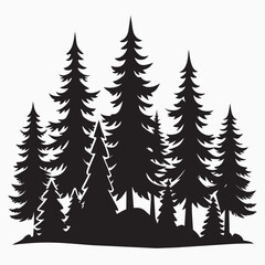 Obraz premium set of christmas trees