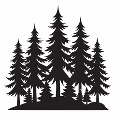 Obraz premium silhouettes of trees