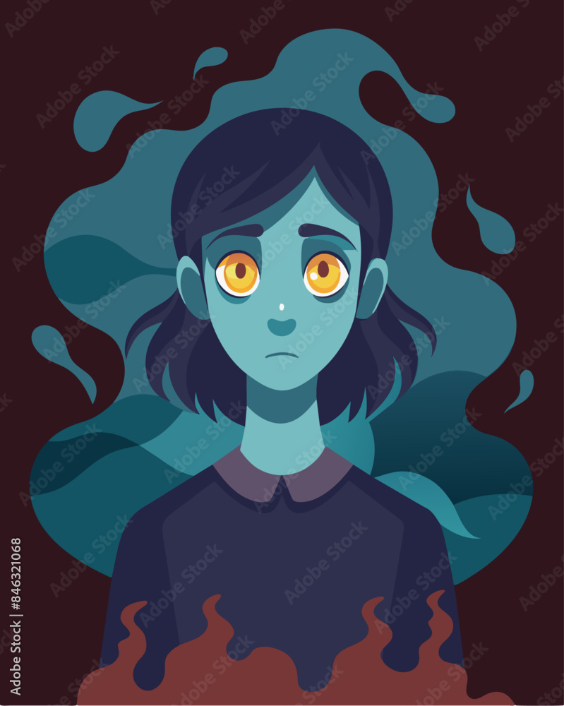 Poster those who dared to look into their eyes would see a flash of darkness and despair a reflection of th