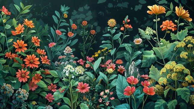 botanical graphics with intricate details, providing gardening illustrations in a photorealistic style for versatile applications