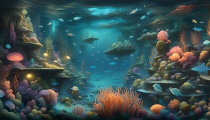 Glow Beneath the Waves An Underwater Fantasy