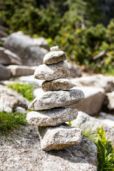 zen stones in the mountains