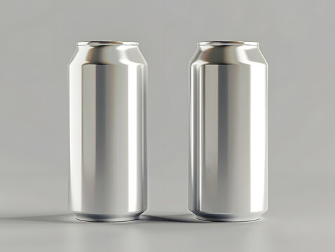 Blank Aluminum Can Label Mockup  