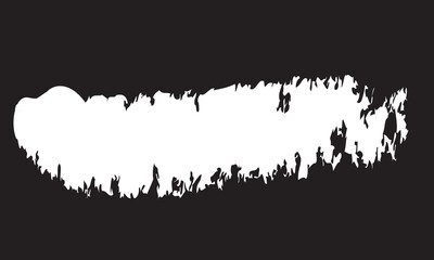 White brush stroke isolated on background. Paint brush stroke vector for white ink paint, grunge design element, dirt banner, watercolor design, dirty texture. Trendy brush stroke, vector. EPS 10/Ai