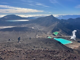 Emerald Lakes, Tongariro Alpine Crossing, Tongariro National Park, North Island of New Zealand