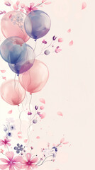 Pink balloons standby wallpaper background
