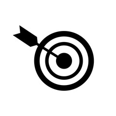 Target success business arrow vector on white background