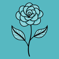 Hand drawn line flowers vector design