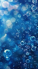 Artistic Azure Fluid Circles