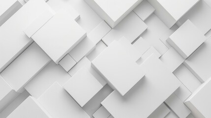 Construct a minimalist white background with geometric shapes for a professional website design. 