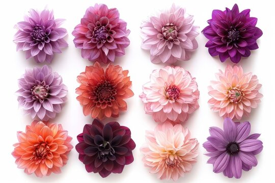 Isolated flower images perfect for enhancing digital and print projects.