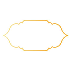 Golden Arabic Islamic Frame. with Minimalist Design Style. Vector Illustration.