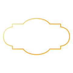 Golden Arabic Islamic Frame. with Minimalist Design Style. Vector Illustration.