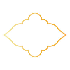 Golden Arabic Islamic Frame. with Minimalist Design Style. Vector Illustration.