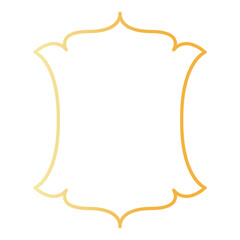 Golden Arabic Islamic Frame. with Minimalist Design Style. Vector Illustration.