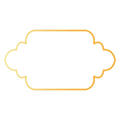 Golden Arabic Islamic Frame. with Minimalist Design Style. Vector Illustration.