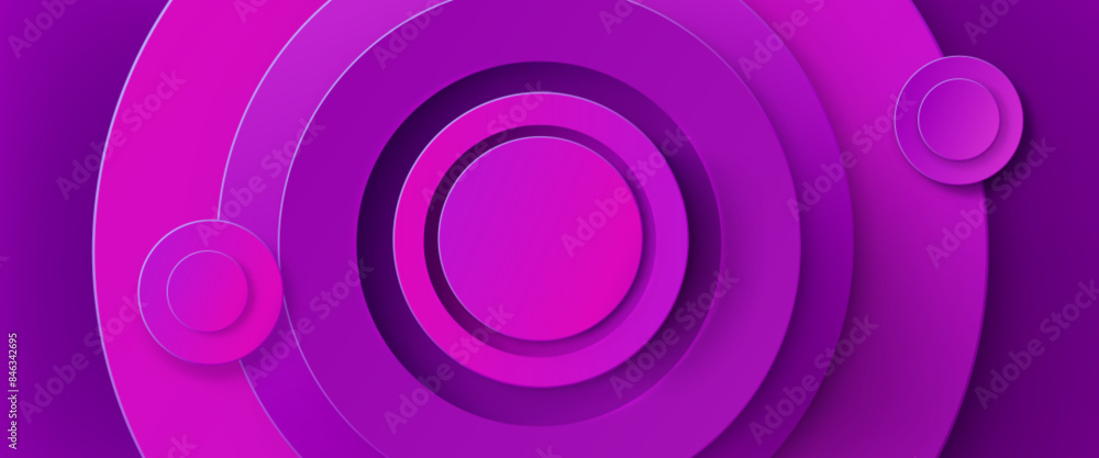 Aufkleber circular cut paper layers background. realistic 3d vector geometric radial cutout cardboard backdrop