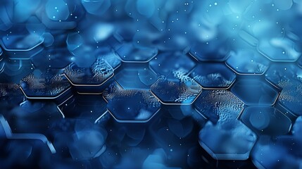 A deep blue background with hexagons, creating an abstract and modern wallpaper for mobile devices in the style of modern abstract artists. Generative AI.