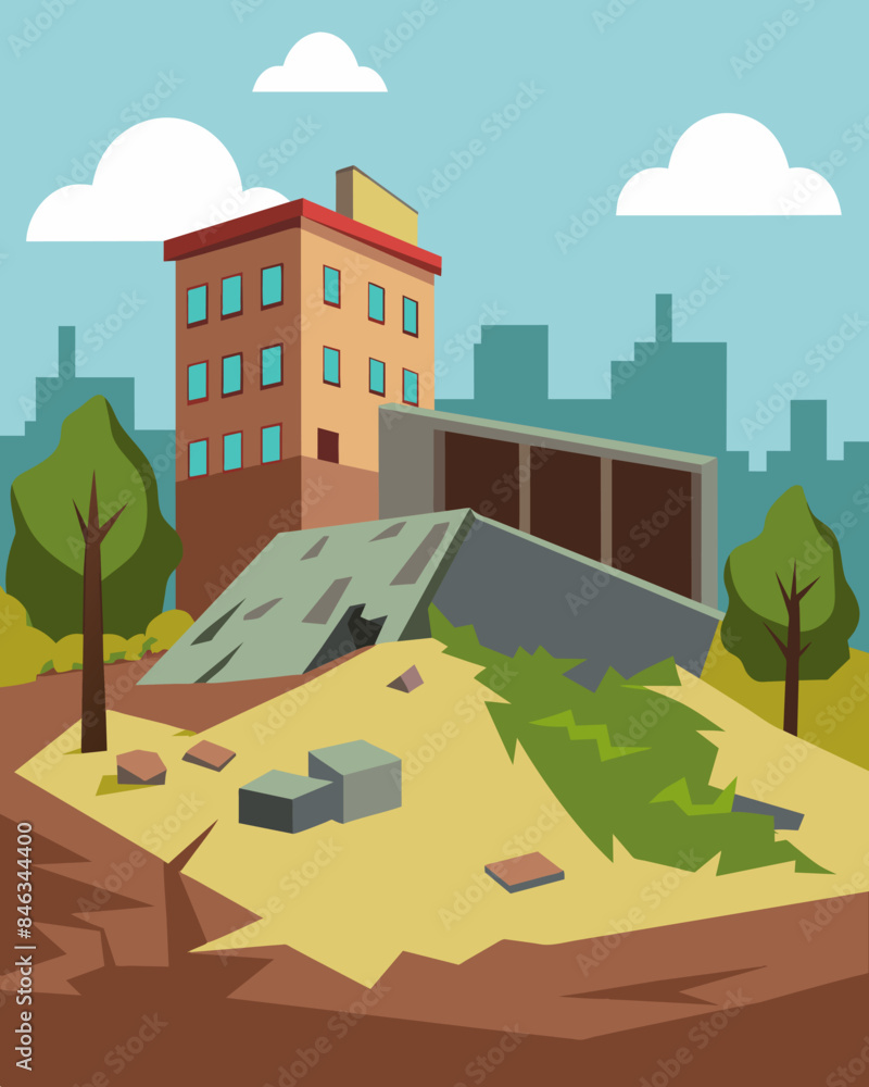 Poster empty lots are a common sight where buildings once stood but have since been demolished due to disre