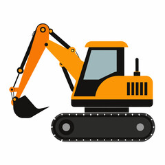digger excavator vector artwork illustration svg