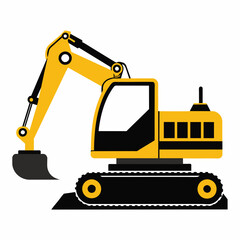 digger excavator vector artwork illustration svg