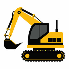 digger excavator vector artwork illustration svg