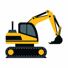 digger excavator vector artwork illustration svg