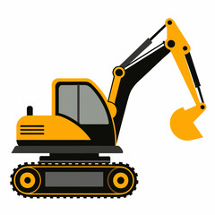 digger excavator vector artwork illustration svg
