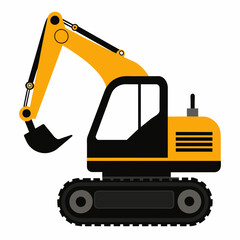 digger excavator vector artwork illustration svg
