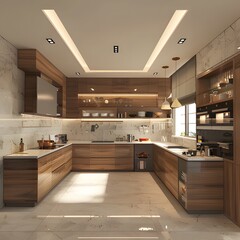 modern kitchen interior ai generative