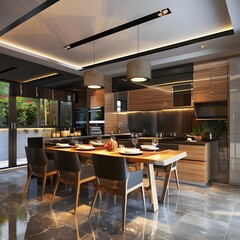 modern kitchen interior ai generative