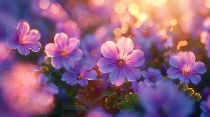  A close-up of vibrant purple heliotrope flowers in full bloom under the bright sunlight