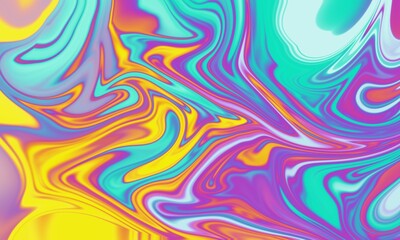 Multicolored liquid background mixed together
