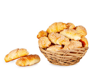 Fresh croissant isolated on a white background