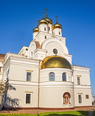 Fototapeta premium Temple on blood. Orthodox Church at the site of the execution of the last Emperor of Russia. Yekaterinburg.