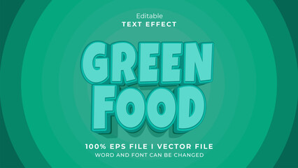 editable green food text effect.typhography logo