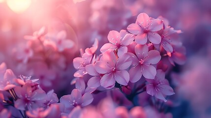  The soft petals of heliotrope flowers gently swaying in a light breeze