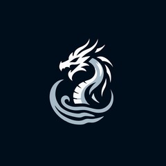 black and white dragon