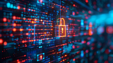 Cybersecurity and information or network protection. Future technology web services for business and internet project	
