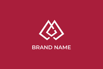 mc letter vector logo abstract, letter CM, MC triangle logo, Letter v m c with triangle shape unique design monogram logo design, Initial Letter mc logo or cm logo vector design, MC letter logo design