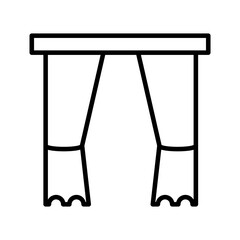 Curtains Icon Perfect for Home Decor and Interior Design Themes