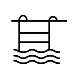 Swimming Pool Icon Perfect for Recreation and Leisure Illustrations