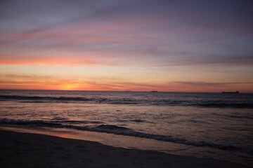 パースの海で見た夕焼け