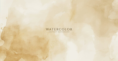 Abstract horizontal watercolor background. Neutral light colored empty space background illustration