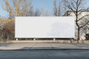 Blank Billboard Mockup on City Street.